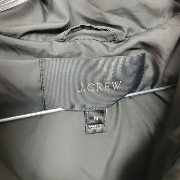 J. Crew Womens Wintress Faux Fur Trim Hooded Winter Puffer Coat Brown Size M - Picture 10 of 16